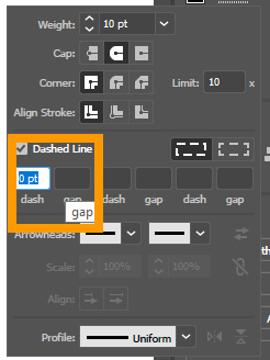 Dashed Line Option