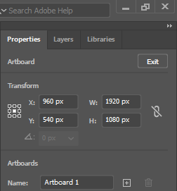 Edit Artboard options