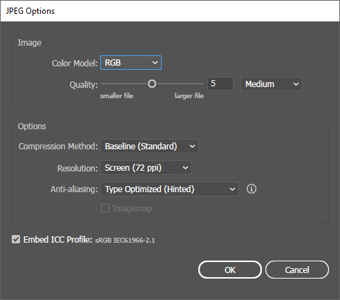 JPEG Options