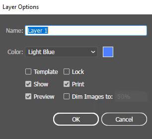 Layer Options in Adobe Illustrator