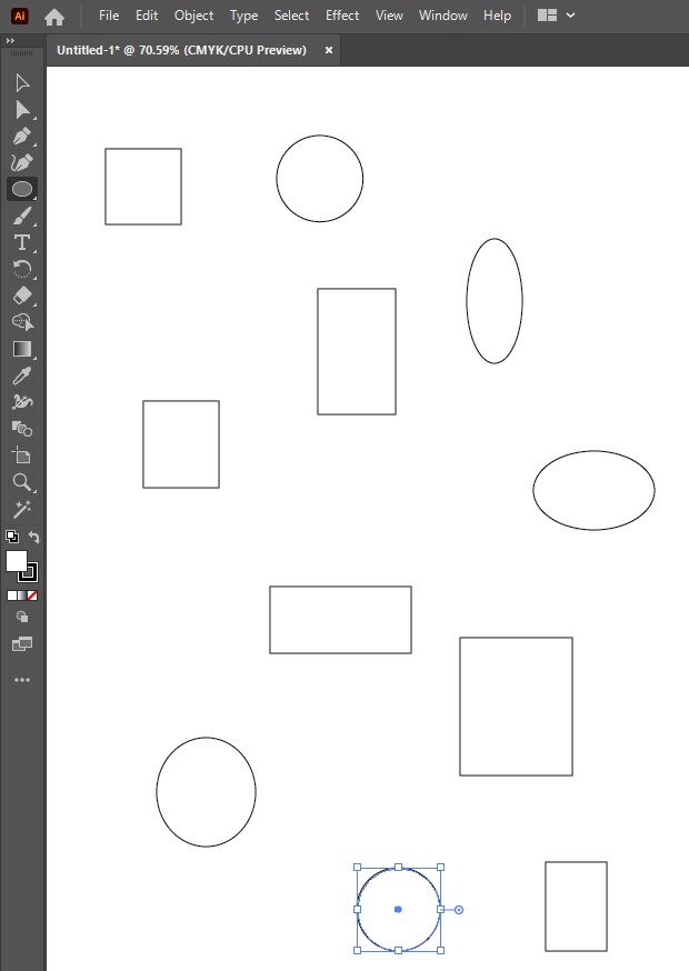 Some Circles Drawn in Adobe Illustrator