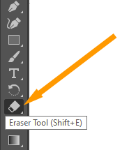 Eraser Tool in Left Toolbar
