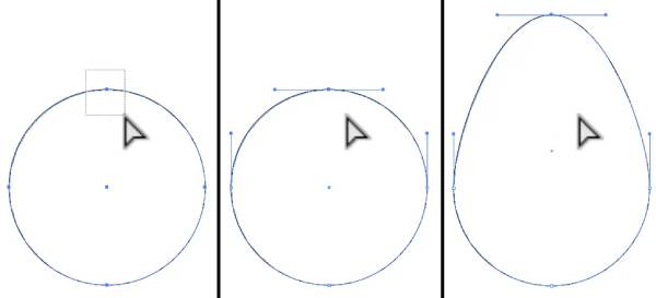 Selecting the upper corner and dragging upward.