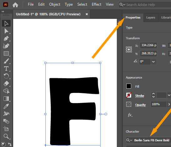 Changing Font in Adobe Illustrator