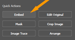 Embed option in Quick Actions Section