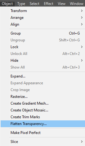 Flatten Transparency