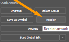 Recolor option in Quick Actions