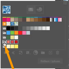 Double click on the palette