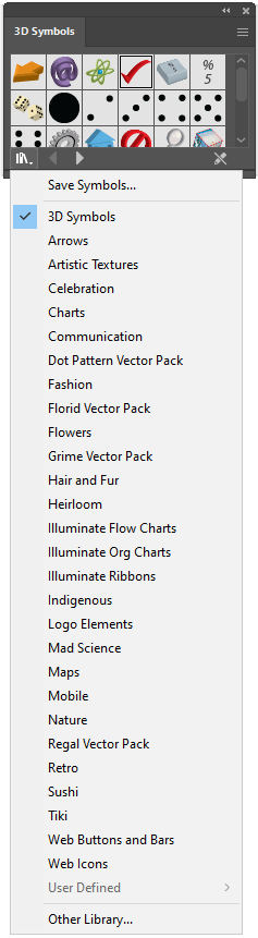 Symbol Library Menu