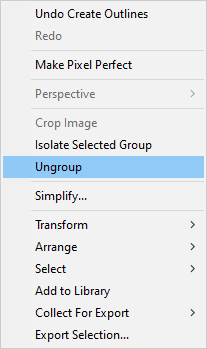 Ungroup option