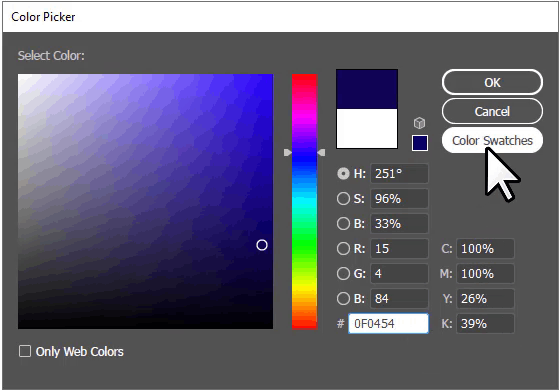 How To Fill Color In Illustrator EzGYD Com   Color Swatches From Color Picker Palette 