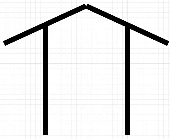 Draw both lines of Roof