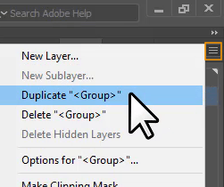 Duplicate option in Hidden menu