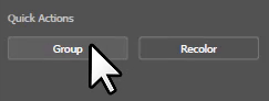 Group option in Quick Actions