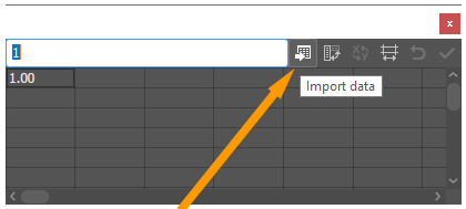 Import data option