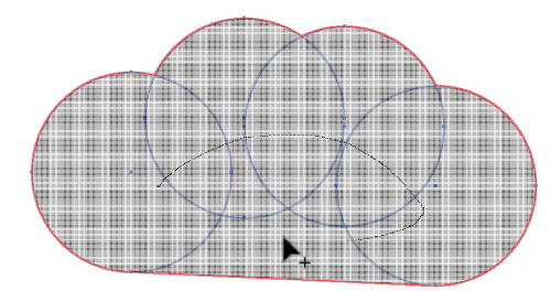 Using Shape Builder Tool to draw Cloud Shape