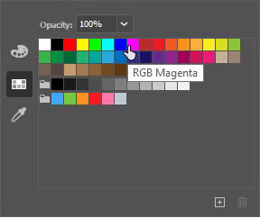 Selecting first color