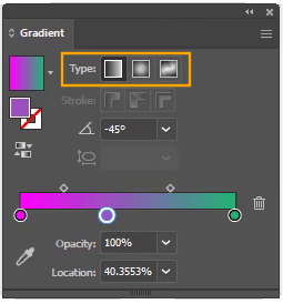 Types of Gradient in Illustrator