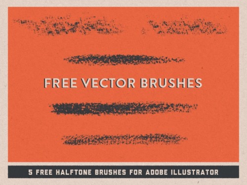 FREE Halftone Vector Brushes for Adobe Illustrator