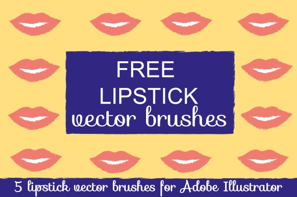 FREE Illustrator Lipstick Vector Brushes