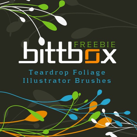 Free Illustrator Brushes_ Teardrop Foliage