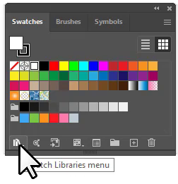 swatch libraries menu