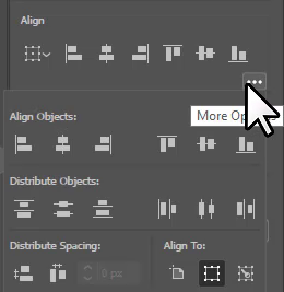 Align panel expanded