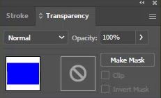 Transparency panel