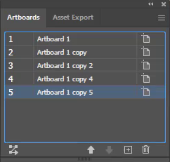 artboard panel