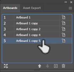 select artboard