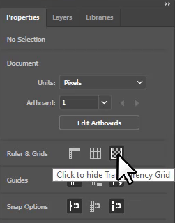 Hide Transparency grid under Properties