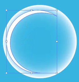 Placing the shape above bubble circle